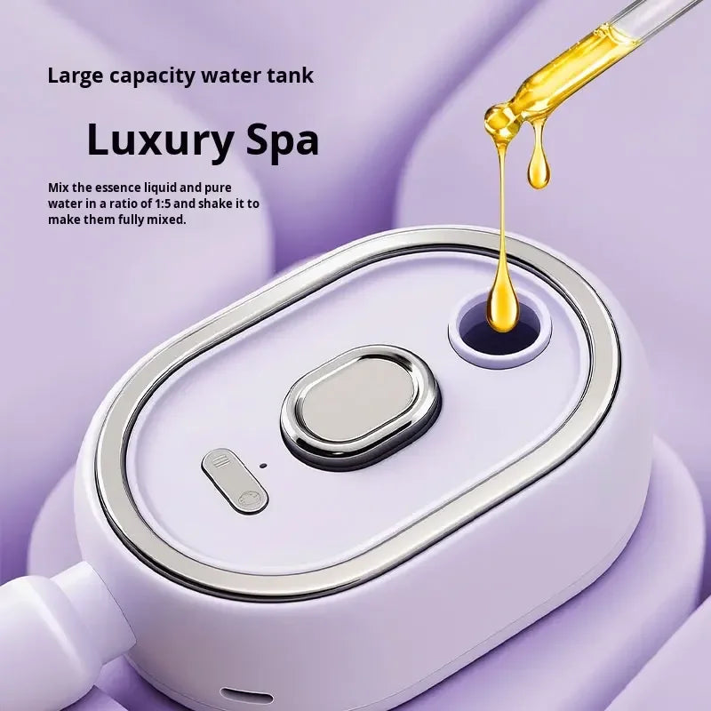 Micro-Mist Self-Cleaning Hair Brush | Electric Steam Spray Comb with Red Light Scalp Therapy