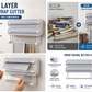 3-in-1 Aluminum Film Wrap Cutter & Wall Mount Dispenser