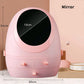 Cosmetic Storage Box with Mirror & LED Light | Rotating Transparent Organizer