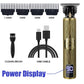 Cordless Hair Clipper Vintage Trimmer — USB Fast Charging, Portable