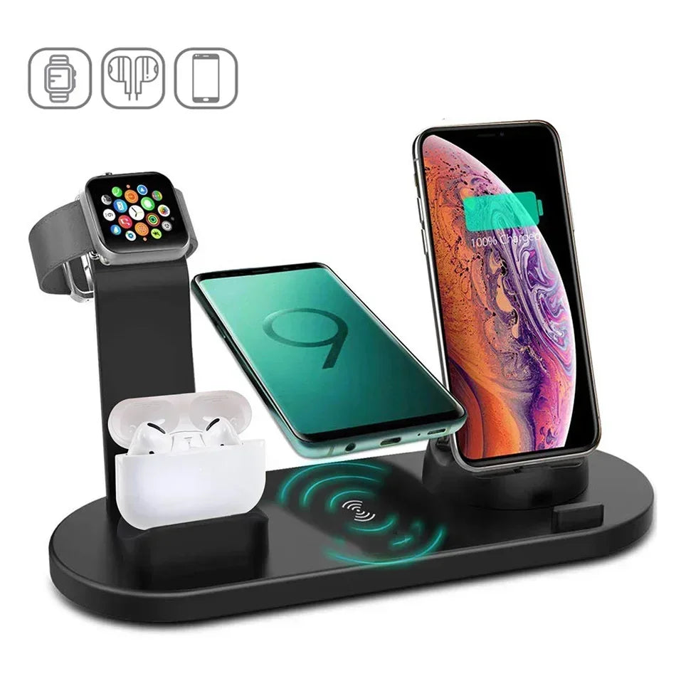 100W 7-in-1 Wireless Charger Dock — iPhone 16–12, Apple Watch, AirPods Pro 2/1, Fast Charging Station