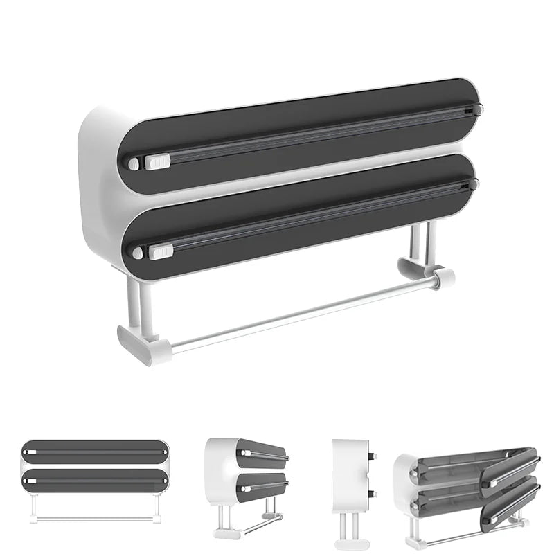 3-in-1 Aluminum Film Wrap Cutter & Wall Mount Dispenser