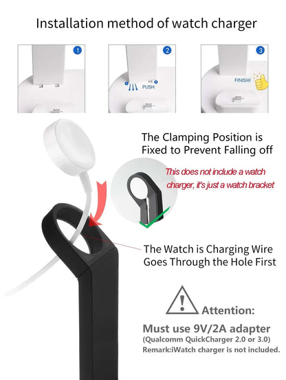 100W 7-in-1 Wireless Charger Dock — iPhone 16–12, Apple Watch, AirPods Pro 2/1, Fast Charging Station