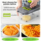 Vegetable Chopper 22-in-1 – Stainless Steel Blades, Adjustable Slicer/Cutter, Drain Rack & Storage