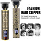 Cordless Hair Clipper Vintage Trimmer — USB Fast Charging, Portable