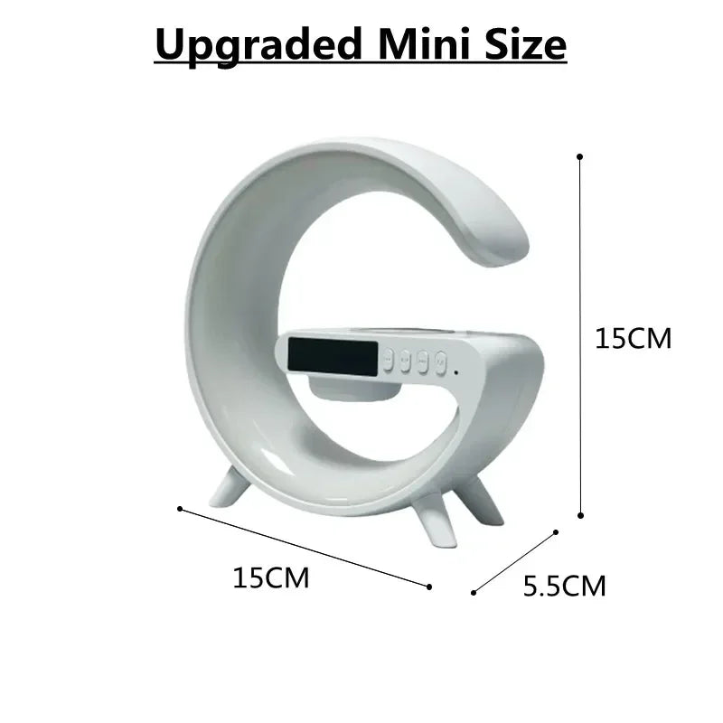 G Shaped Bluetooth Speaker Wireless Charger with RGB Night Light