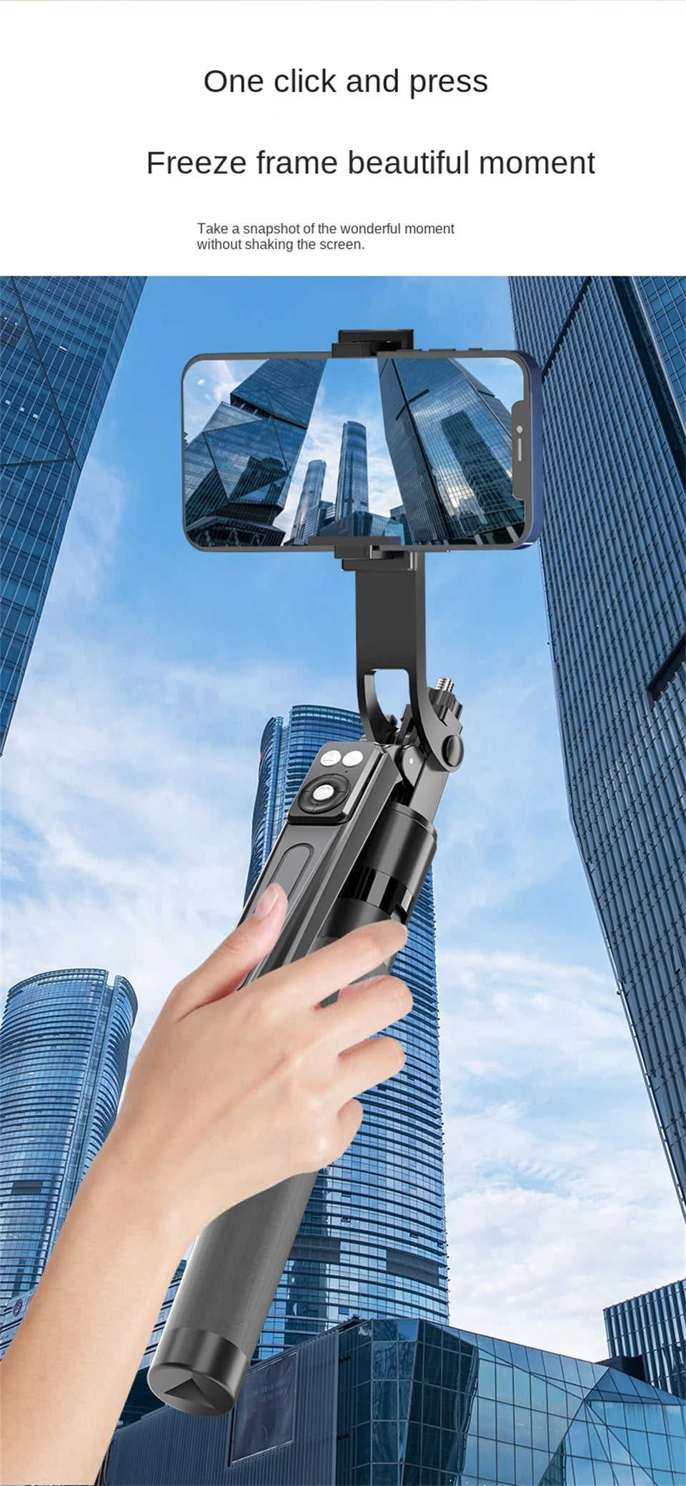 Portable Camera Tripod with Wireless Remote - 360° Rotation Stabilizer