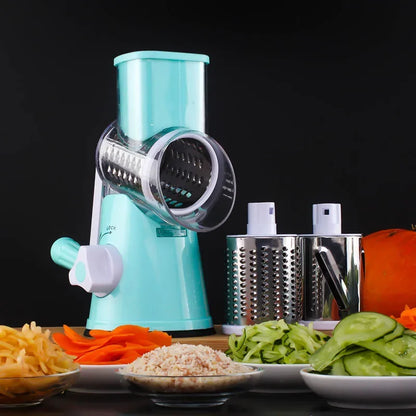 3-in-1 Manual Rotary Cheese Grater for Vegetable Cutter Potato Slicer Multifunctional
