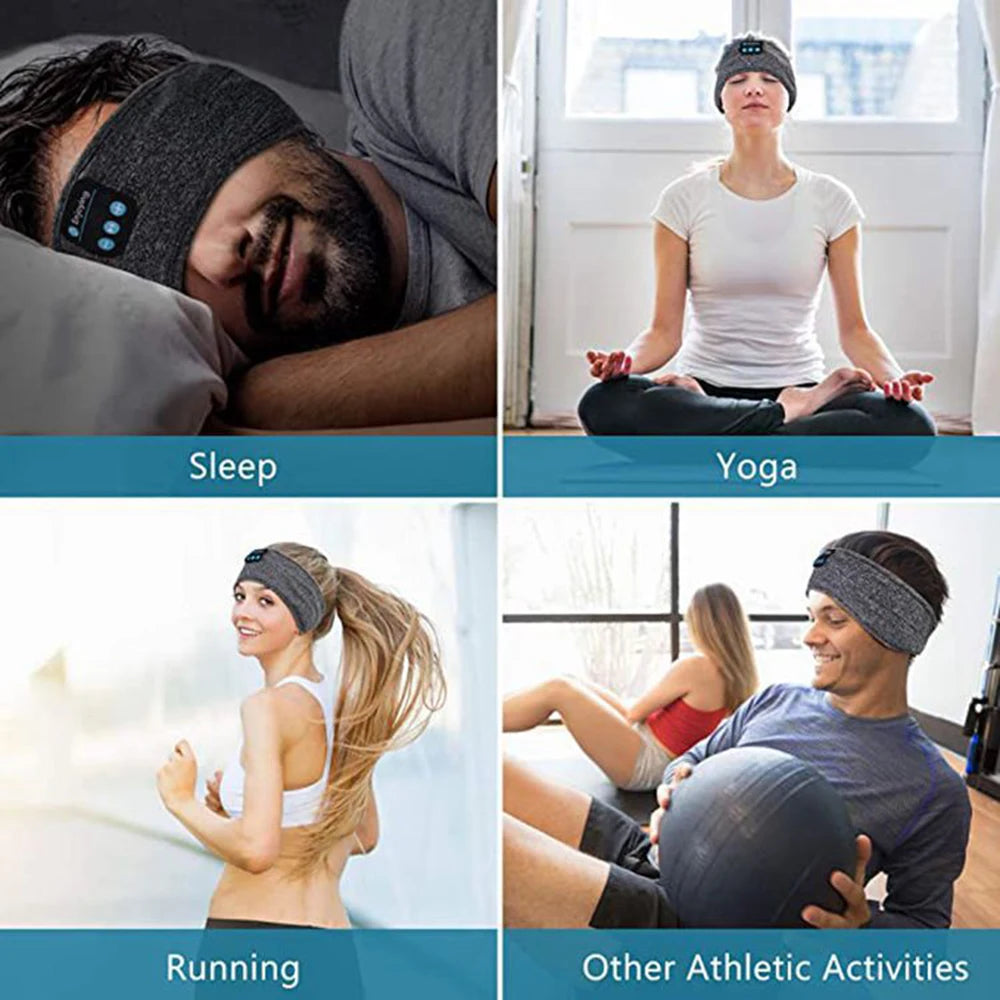 Bluetooth Sleep Headband - Wireless Eye Mask Headphones for Side Sleepers