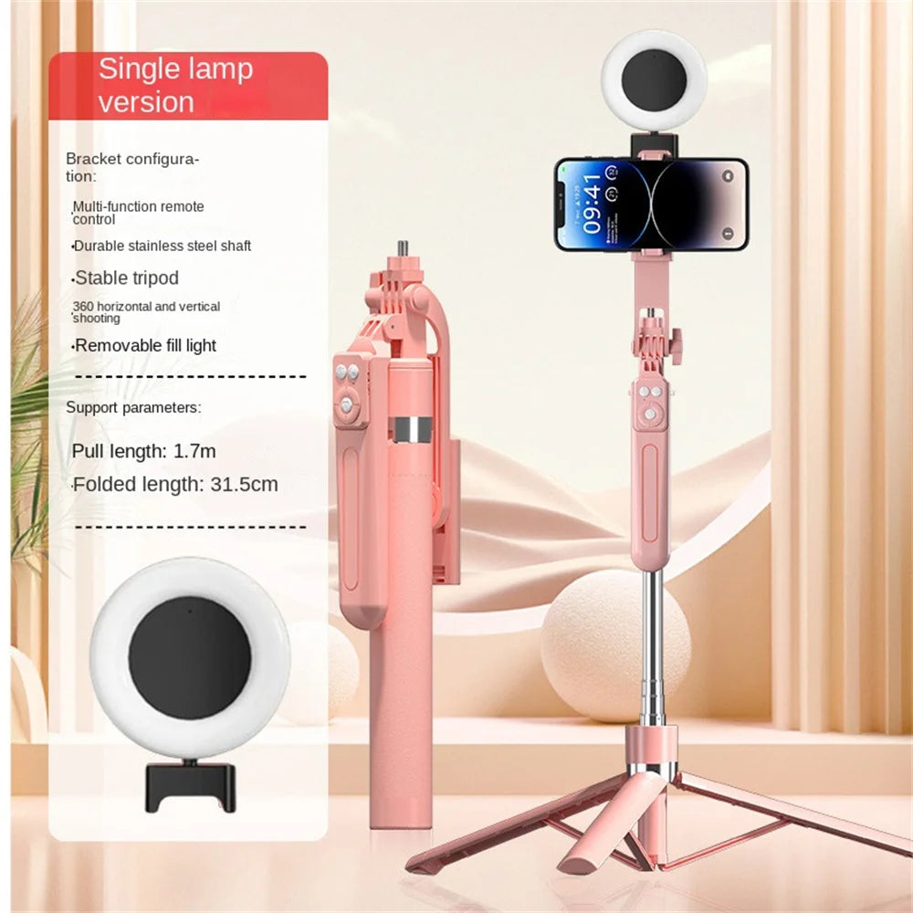 Portable Camera Tripod with Wireless Remote - 360° Rotation Stabilizer