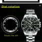 Luxury Men's Business Watches Men Silver Quartz Watch Male Luminous Clock