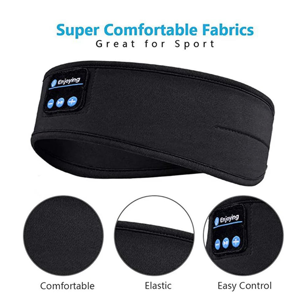 Bluetooth Sleep Headband - Wireless Eye Mask Headphones for Side Sleepers