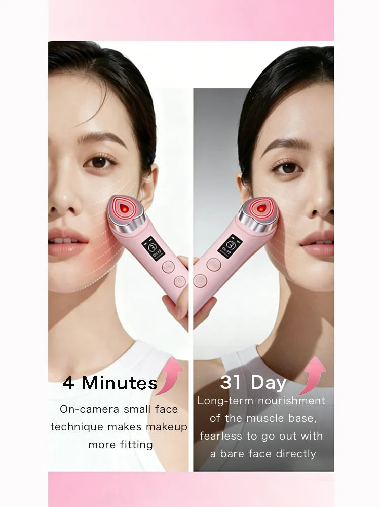 6-in-1 RF Facial Beauty Device | Anti-Aging Skin Tightening & Pore Refining Massager