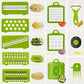 Vegetable Chopper 22-in-1 – Stainless Steel Blades, Adjustable Slicer/Cutter, Drain Rack & Storage