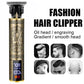 Cordless Hair Clipper Vintage Trimmer — USB Fast Charging, Portable