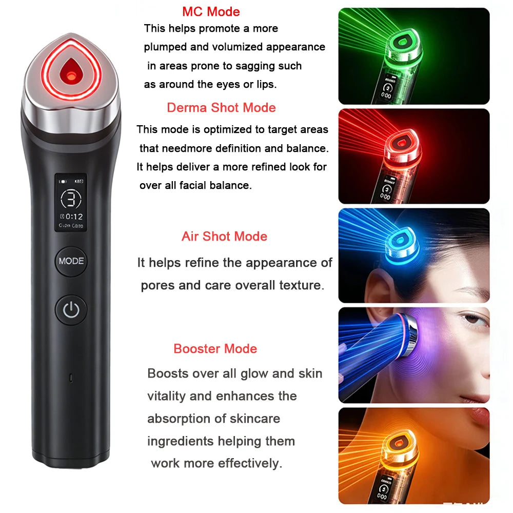 6-in-1 RF Facial Beauty Device | Anti-Aging Skin Tightening & Pore Refining Massager