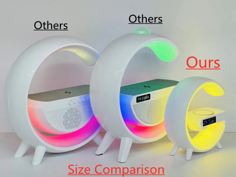 G Shaped Bluetooth Speaker Wireless Charger with RGB Night Light