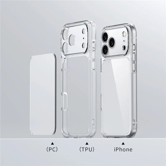 Luxury Transparent Shockproof Case For iPhone 17Air 17 17Pro 17Pro Max Clear Hybrid TPU+PC Protective Hard Back Cover