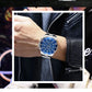 Luxury Men's Business Watches Men Silver Quartz Watch Male Luminous Clock