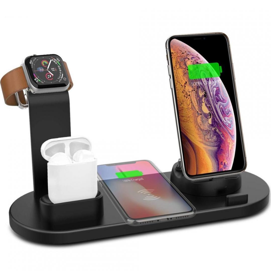 100W 4-in-1 Wireless Charger Dock — iPhone 16–12, Apple Watch, AirPods Pro 2/1, Fast Charging Station